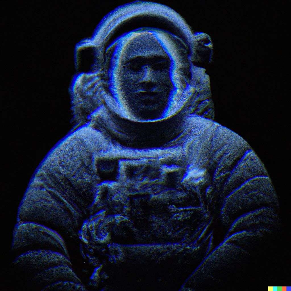 a detailed image of an astronaut, created by using Fourier series